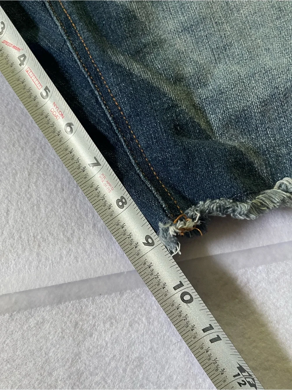 Time and Tru Dark Blue High-Rise Denim Bermuda Shorts